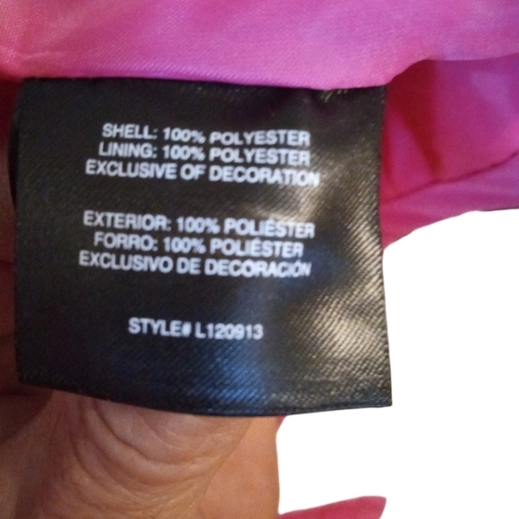 Butterfly Girl's Raincoat London Fog Pink w. Purple Butterfly Lining Hooded Sz 4 - Picture 13 of 15